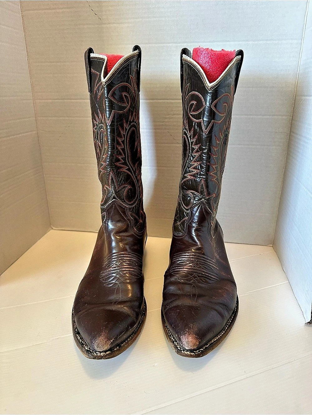 Vintage Nocona Men's Brown Cowboy Western Boots Size 12 B
